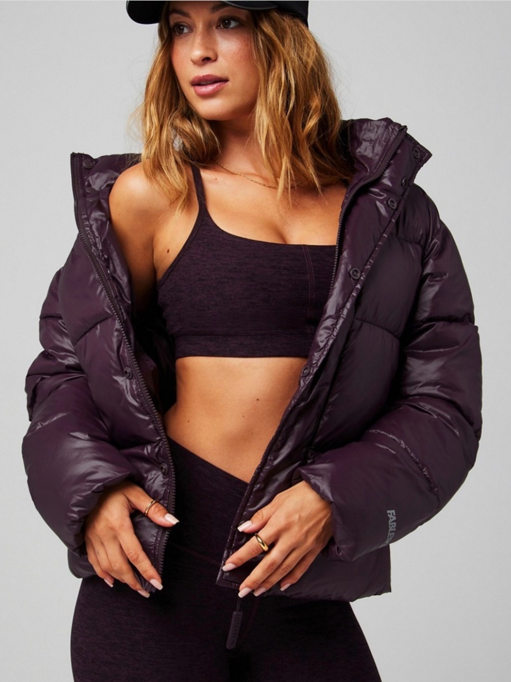 Women's Puffer Jacket in Deep Plum sz M warm